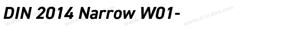 DIN 2014 Narrow W01字体转换